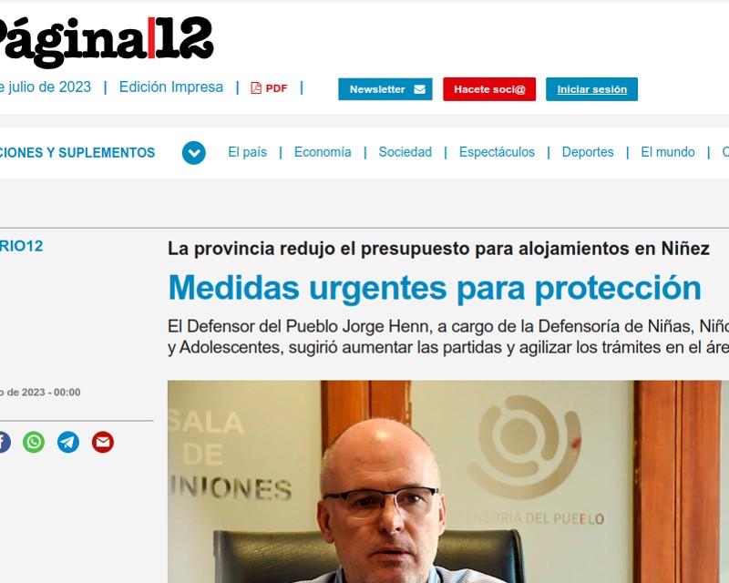 Medidas urgentes para protección